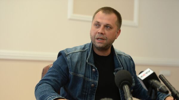 Брифинг премьер-министра самопровозглашенной Донецкой народной республики А. Бородая.