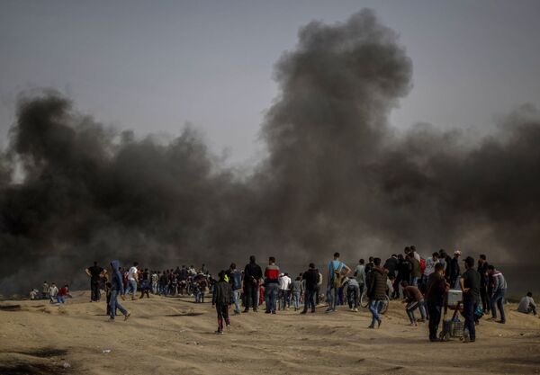 Акции протеста на границе сектора Газа и Израиля