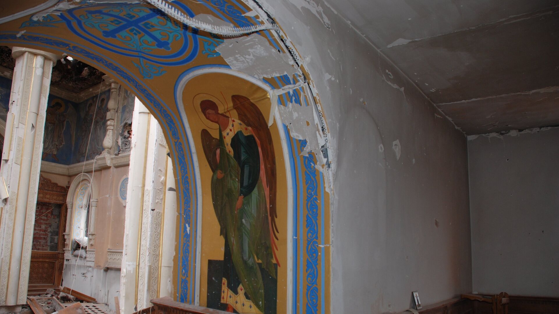 Разрушенный в результате обстрела Иверский женский монастырь в Донецке - РИА Новости, 1920, 05.04.2024