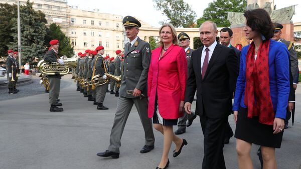 Рабочий визит президента РФ В. Путина в Австрию