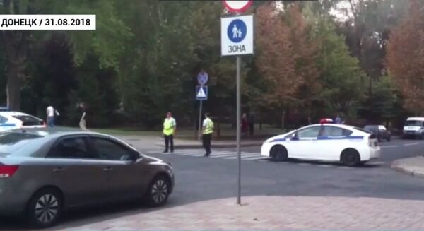 Видео с места убийства Захарченко ВИДЕО