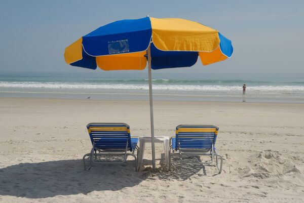 пляж отдых зонт песок море