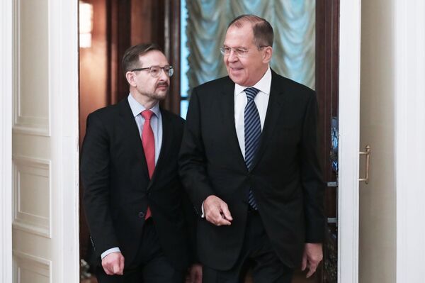 Встреча главы МИД РФ С. Лаврова с Генсекретарем ОБСЕ Т. Гремингером