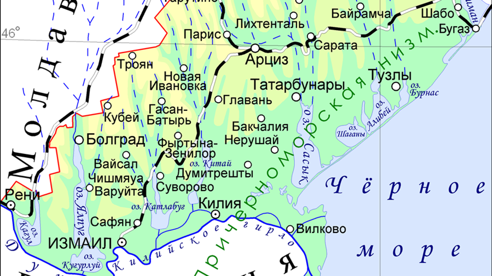 Карта Измаильской области - РИА Новости, 1920, 07.08.2023