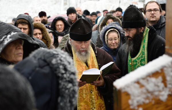 Акция прихожан УПЦ МП против Объединительного собора на Украине