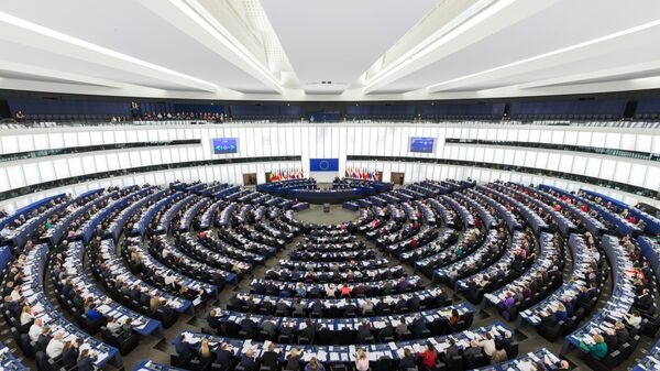 Европейский парламент в Страсбурге в ходе пленарной сессии