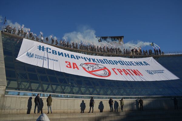 националисты Национальный корпус радикалы баннер