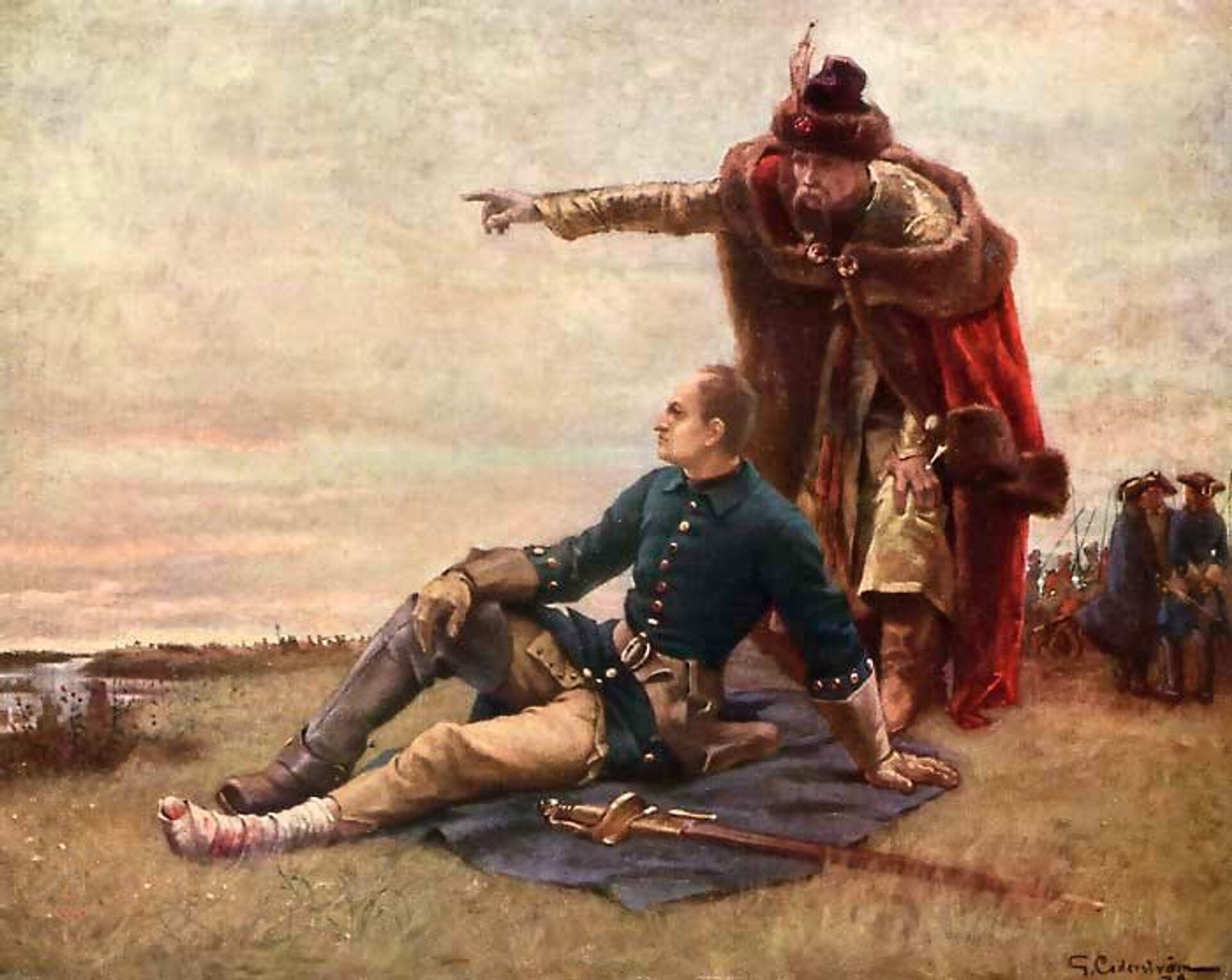 Густав Седестрём Карл XII Шведский и Иван Мазепа после Полтавской битвы, ранее 1933 года Густав Седестрём Карл XII Шведский и Иван Мазепа после Полтавской битвы, ранее 1933 года - РИА Новости, 1920, 28.02.2021