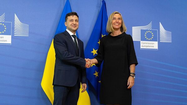 Президент Украины Владимир Зеленский и Верховный представитель ЕС по иностранным делам и политике безопасности Федерика Могерини