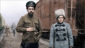 Павел Дыбенко и Нестор Махно, 1918