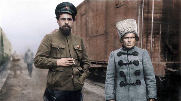 Павел Дыбенко и Нестор Махно, 1918