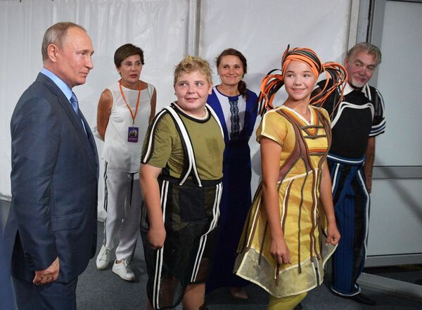Президент РФ В. Путин посетил музей-заповедник Херсонес Таврический