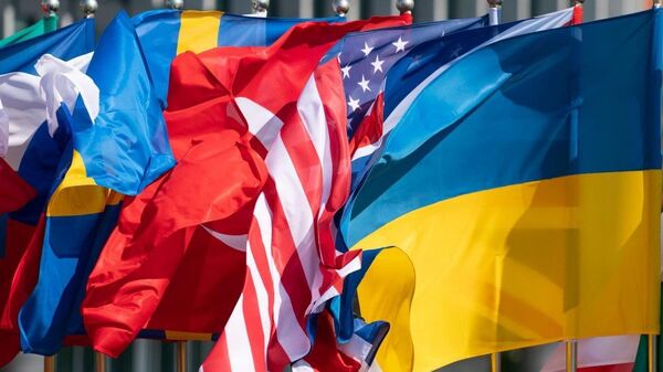 флаги украина США