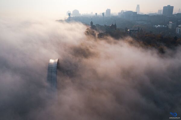 Смог в Киеве туман