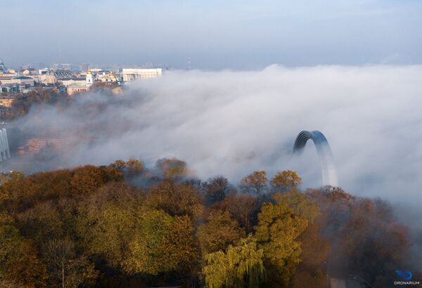 Смог в Киеве туман