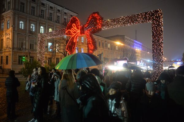 Киев Новый год  жители