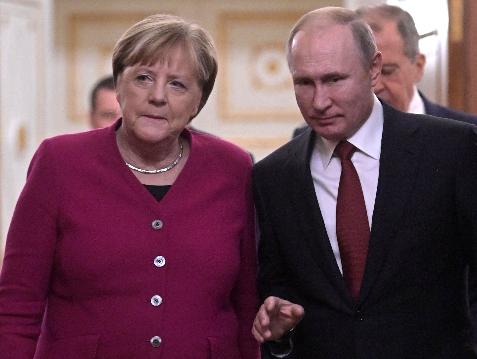 Встреча президента РФ В. Путина с канцлером Германии А. Меркель - РИА Новости, 1920, 20.04.2021