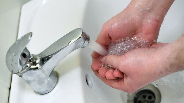 мытье рук профилактика кран вода мыло дезинфекция