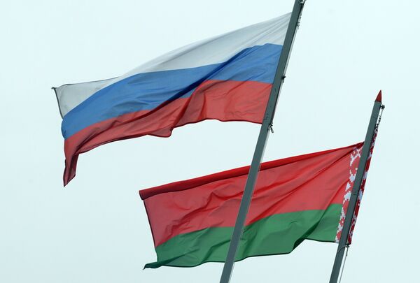 флаги Белоруссия и Россия