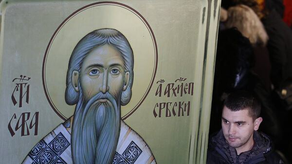 Мирное шествие в защиту прав Сербской православной церкви в Черногории
