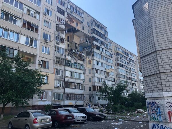 Взрыв газа в десятиэтажке в Дарницком районе Киева