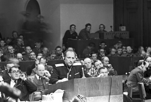 Роман Руденко на Нюрнбергском процессе
