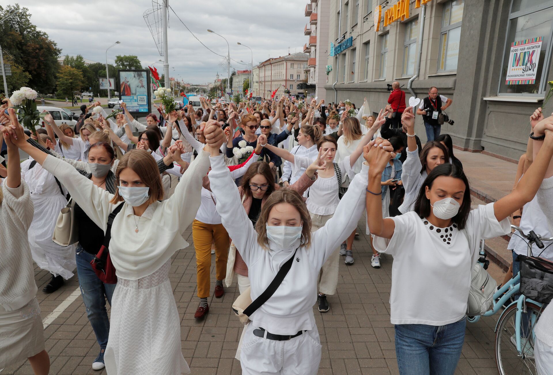 Протесты в Минске, белое движение Белоруссия - РИА Новости, 1920, 09.09.2020