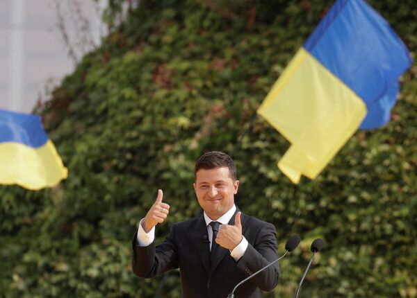 Президент Украины Зеленский принял участие в церемонии празднования Дня Независимости Украины в Киеве
