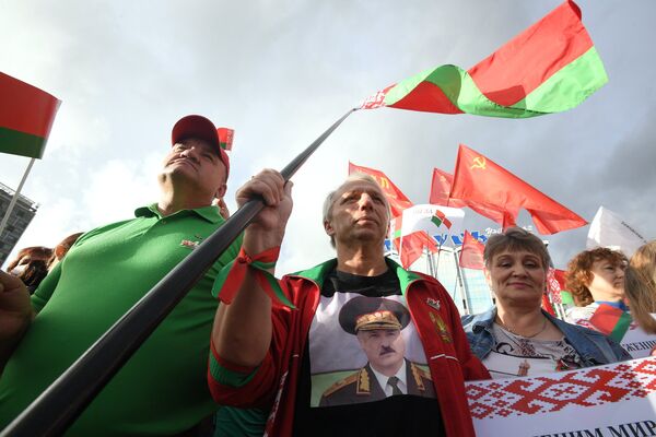 Акция в поддержку Александра Лукашенко в Минске