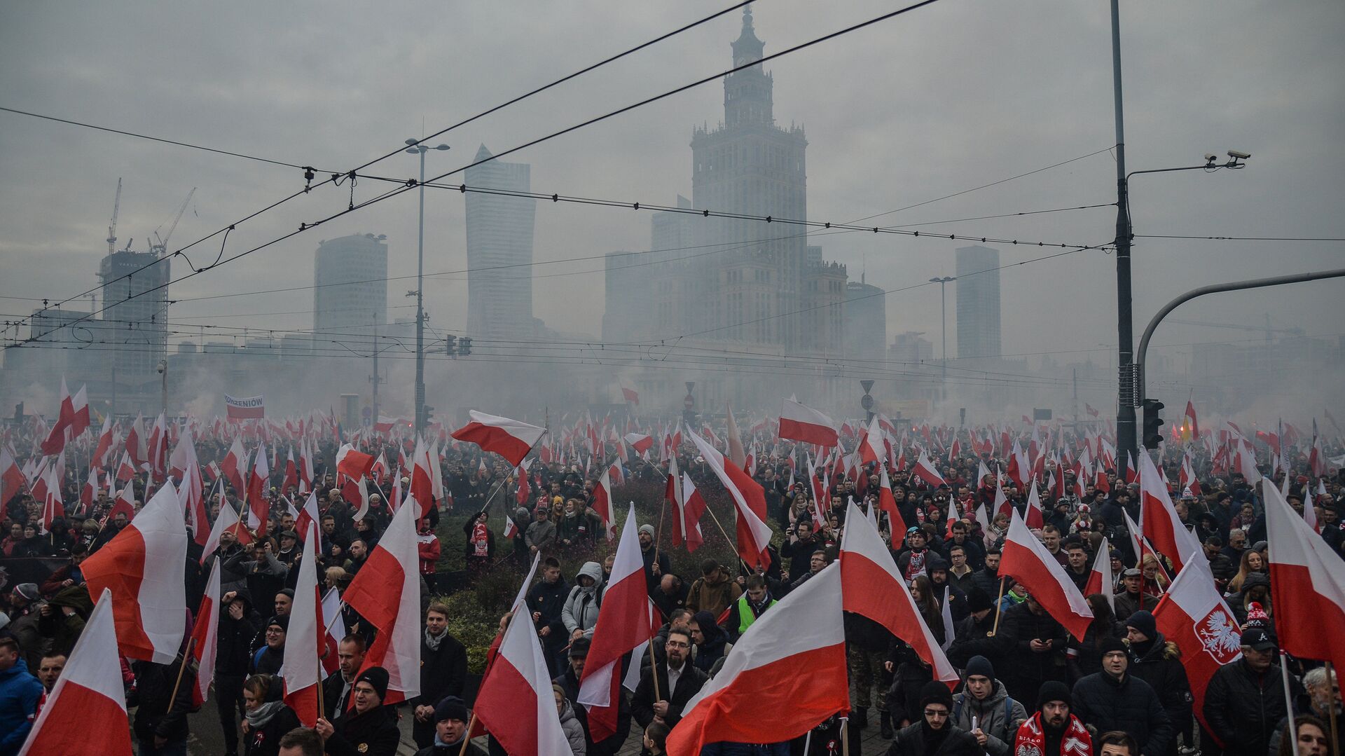 Марш в Варшаве в честь Дня независимости Польши - РИА Новости, 1920, 23.03.2021