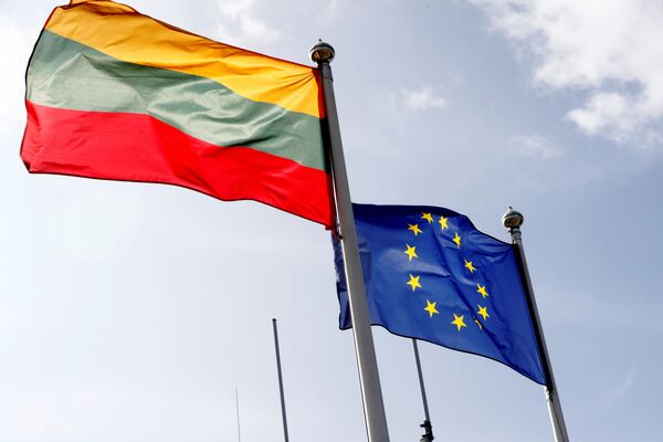 Флаги Литвы Евросоюза ЕС