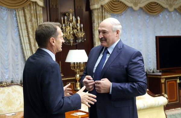 Встреча А. Лукашенко с С. Нарышкиным в Минске