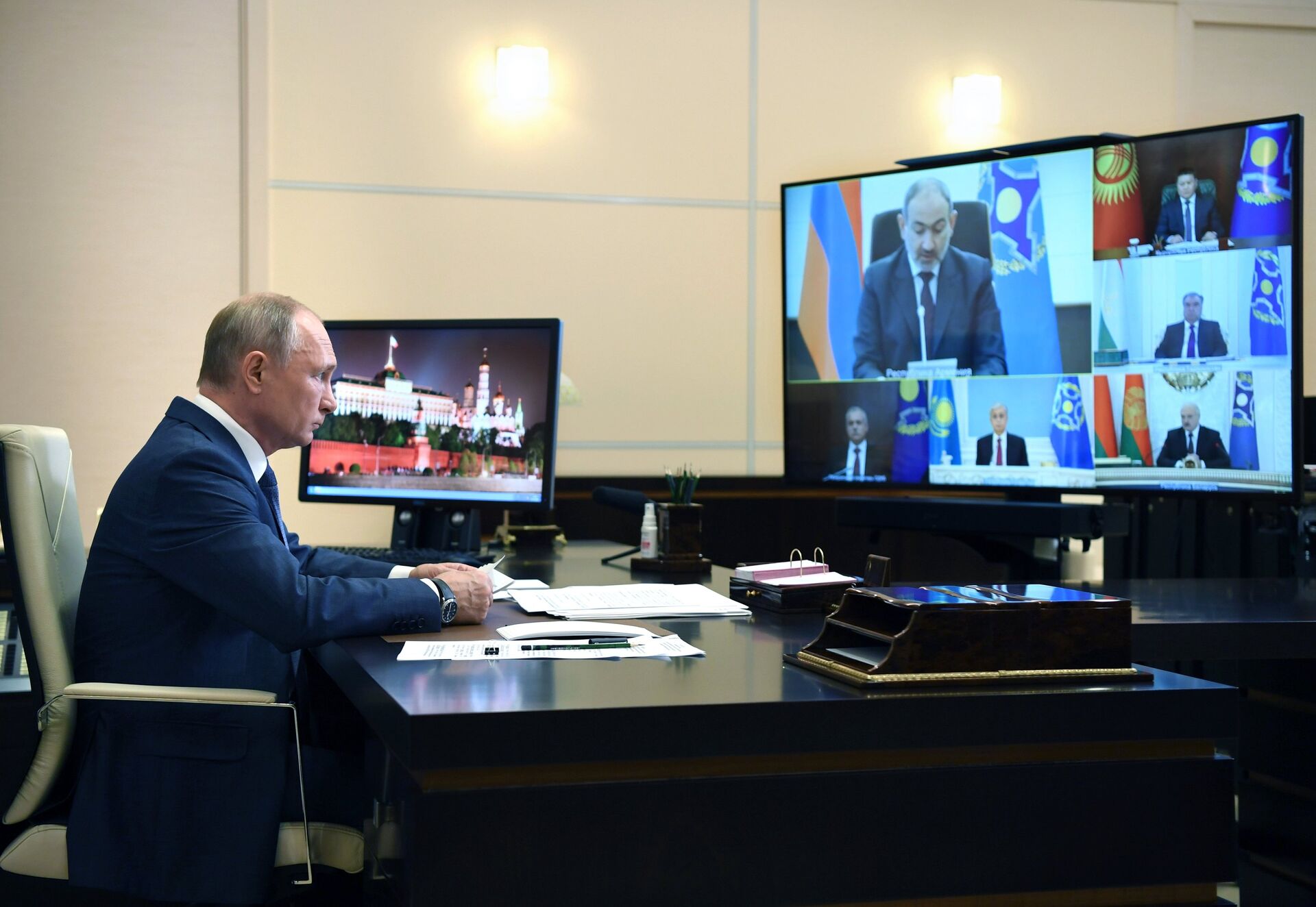 Президент РФ В. Путин провел сессию Совета коллективной безопасности ОДКБ - РИА Новости, 1920, 14.09.2021