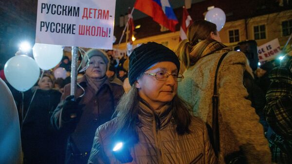 Акция в Риге в защиту образования на русском языке