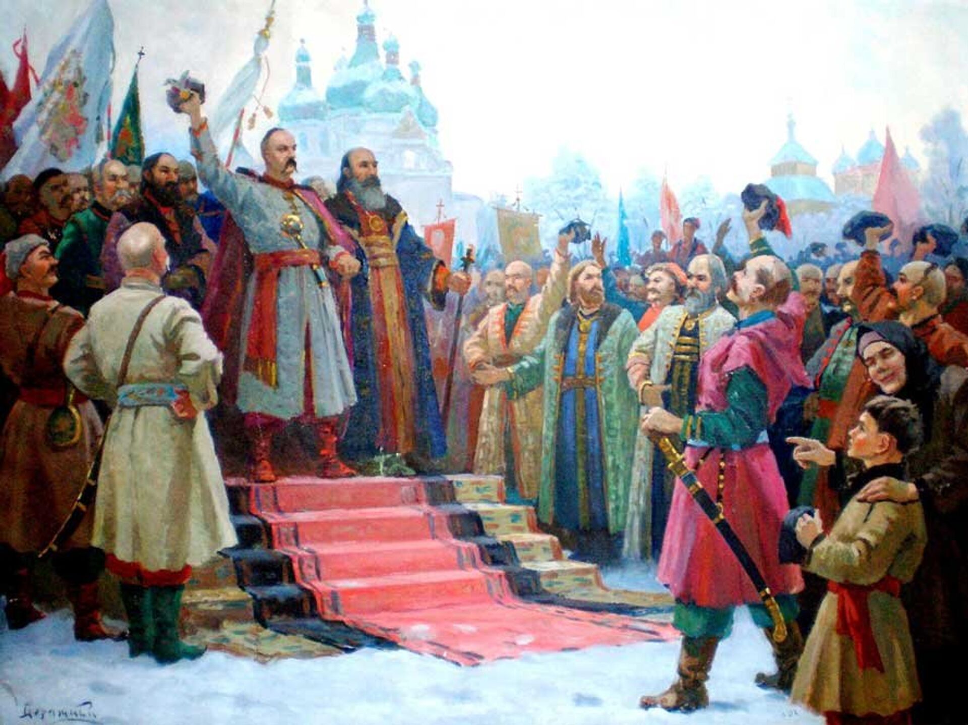 Объединение великая россия. 1654 Год Переяславская рада.