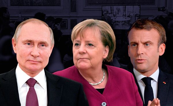 Путин Меркель Макрон коллаж