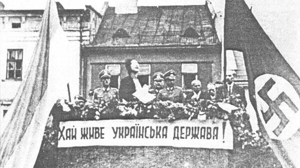 бандеровская часть ОУН* провозгласила создание «Украинской Державы», призванной «тесно сотрудничать с Национал-Социалистической Великой Германией»