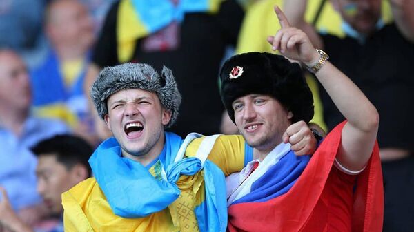 ЧЕ футбол украинский и российский болельщики украина россия