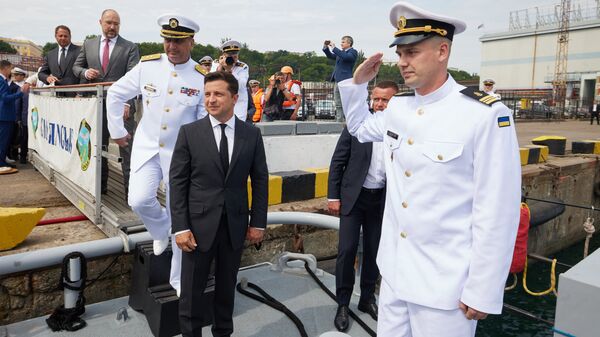 Президент Украины Владимир Зеленский в Одесской области День ВМС