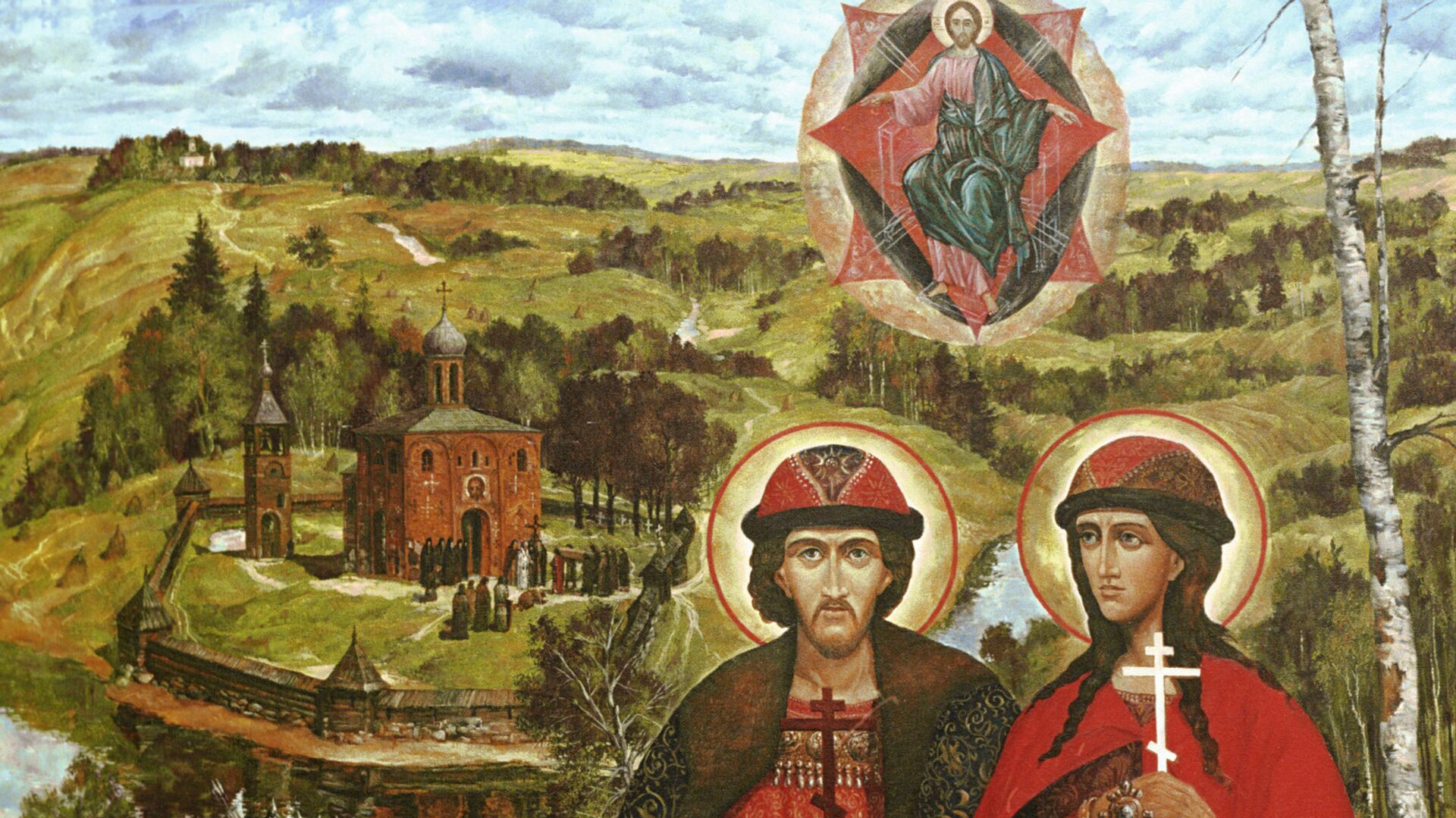  Икона Святые Борис и Глеб - РИА Новости, 1920, 18.09.2023