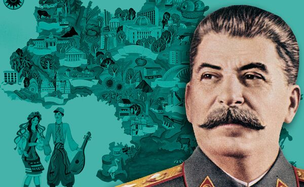 Сталин Украина коллаж