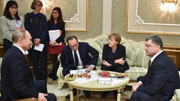 Переговоры лидеров России, Германии, Франции и Украины в Минске