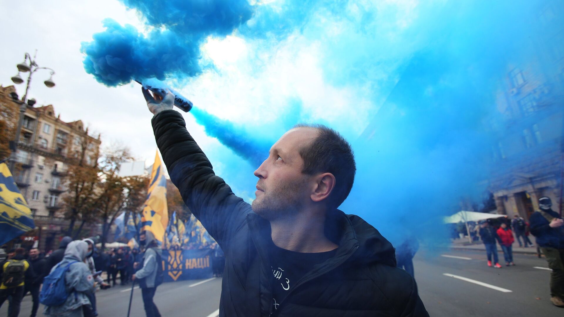 Марш националистов в честь Дня защитника Украины - РИА Новости, 1920, 28.04.2022