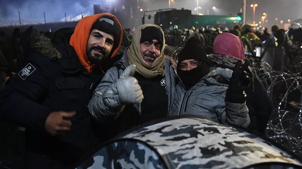 Ситуация у пропускного пункта Брузги на белорусско-польской границе