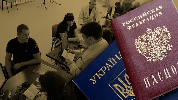 Паспорт РФ Украина коллаж