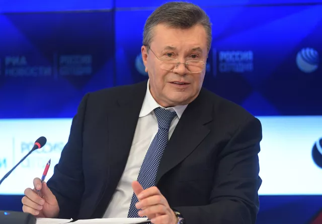 © РИА Новости . Владимир Трефилов / Пресс-конференция экс-президента Украины В. Януковича Сергей Караганов и Дмитрий Выдрин: Нам предстоит долгое