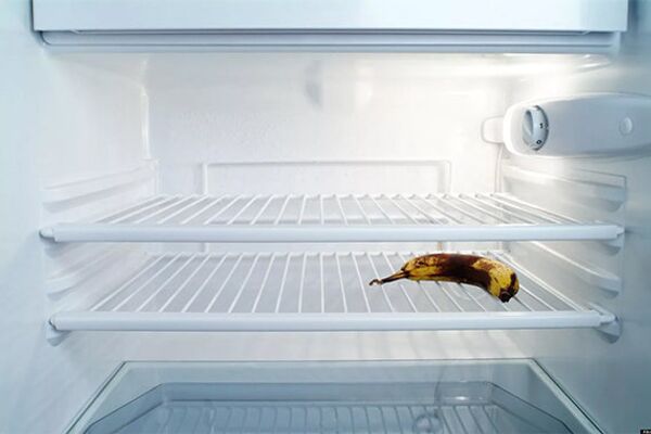 голод, пустой холодильник