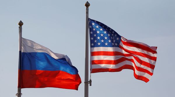 Россия, США, флаги