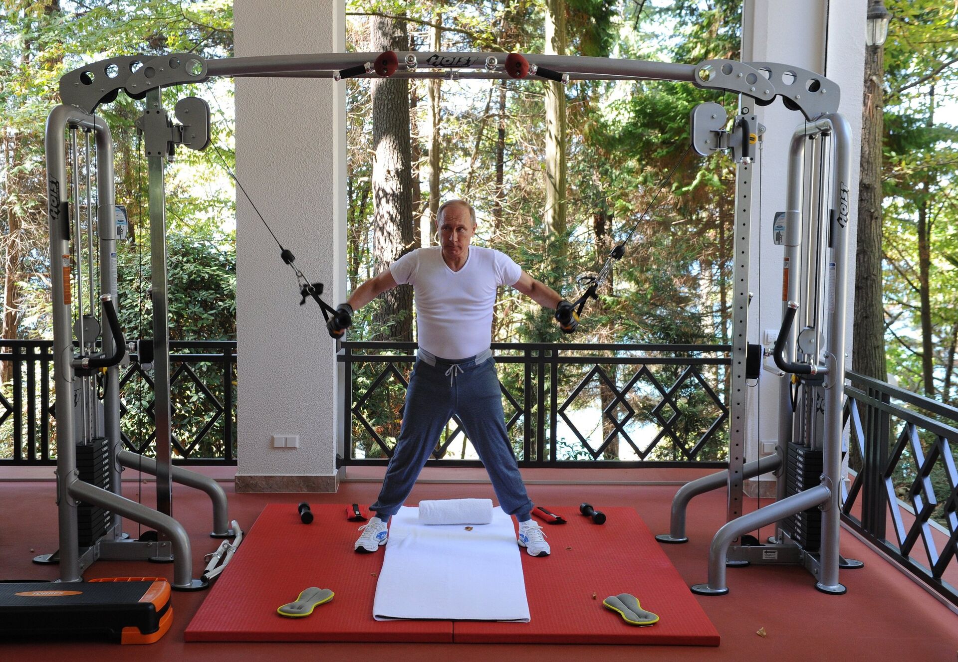 Кадыров в спортзале