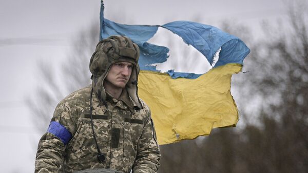 ВСУ флаг украинский танкист военнослужащий
